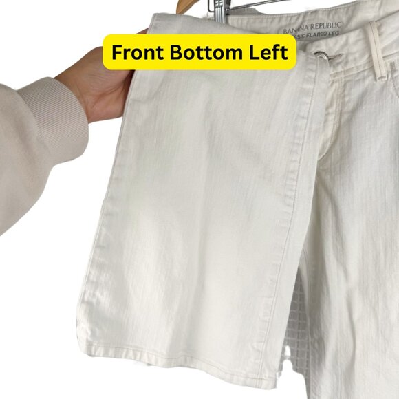 Banana Republic White Flare & Wide Leg Jeans - Picture 4 of 9